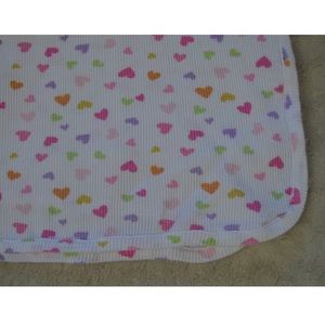 Koala Baby Heart Print Thermal Baby Blanket Waffle Weave White Pink Green Orange